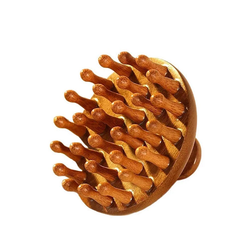 מסרק עיסוי קרקפת מעץ סנדל