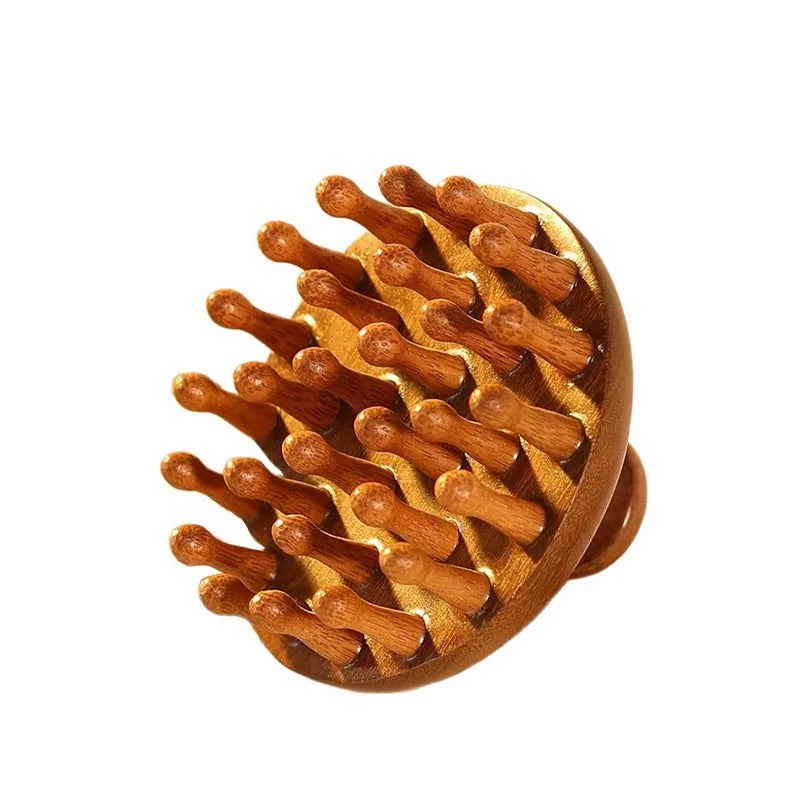 מסרק עיסוי קרקפת מעץ סנדל