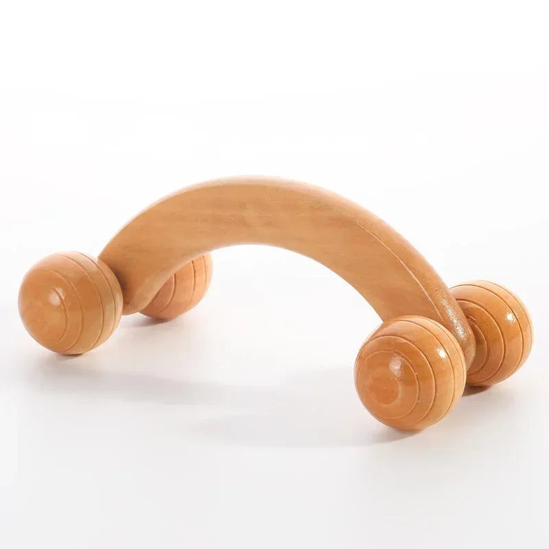 רולר עיסוי עץ ידני