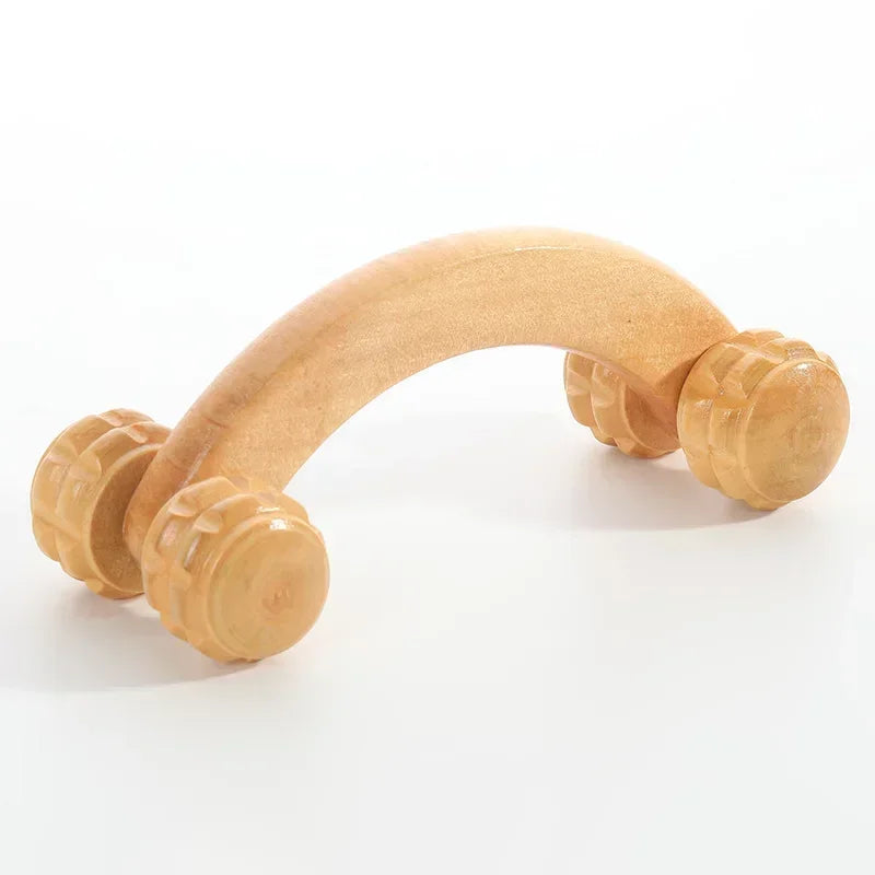 רולר עיסוי עץ ידני