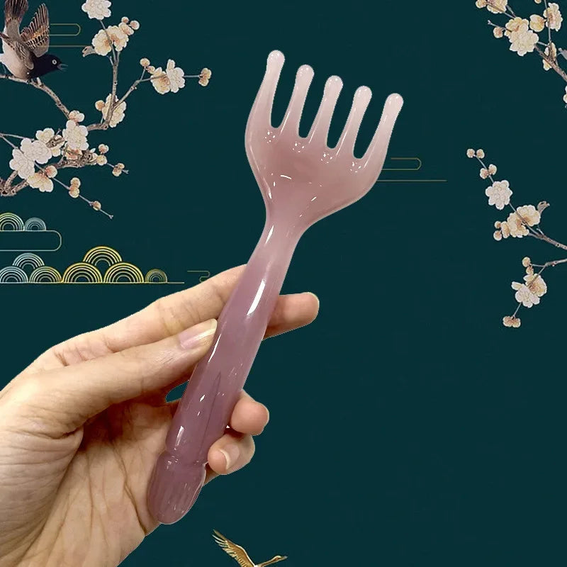 מסאז'ר ראש מחומר רזין – גואה שא עם 5 טפרים